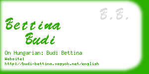 bettina budi business card